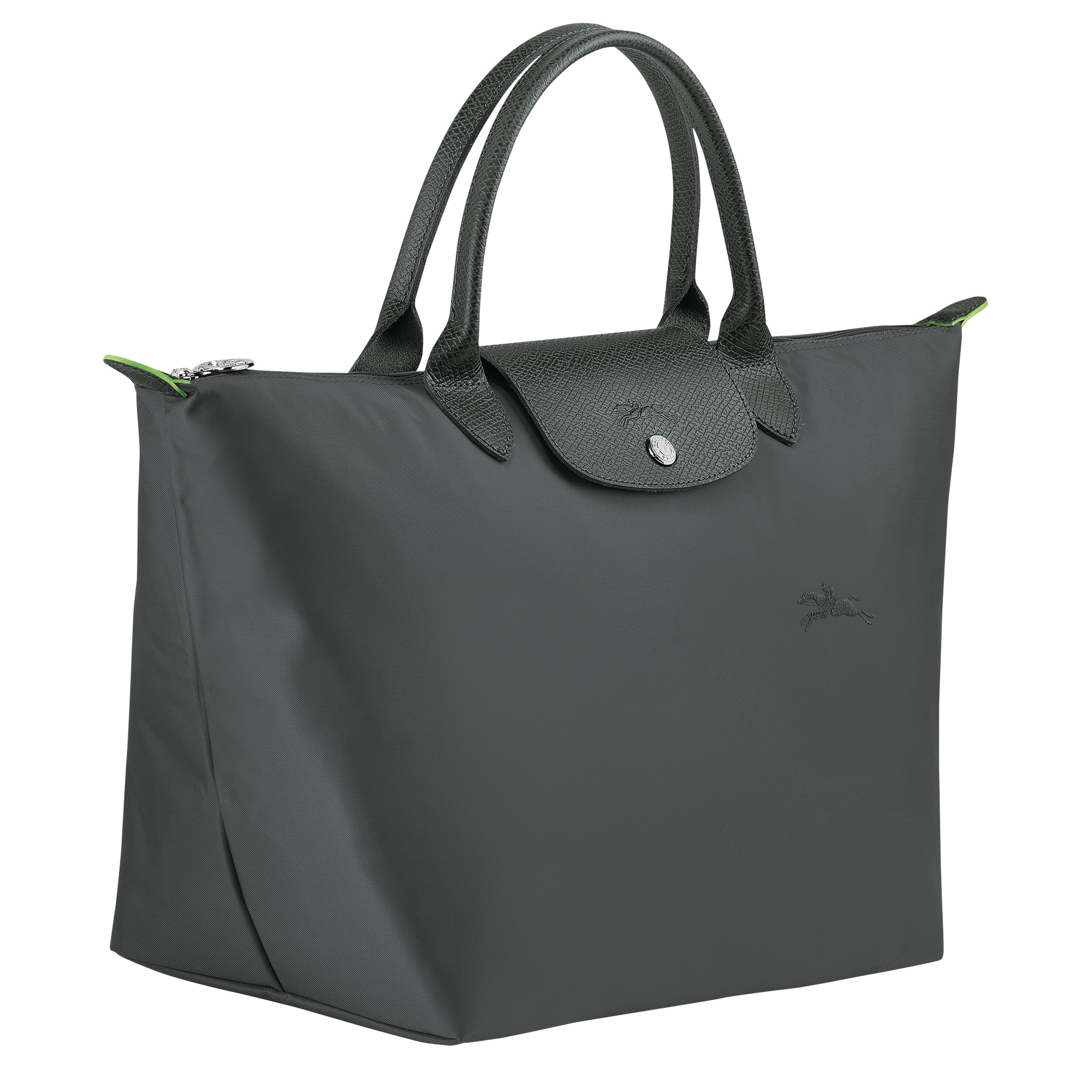 Le Pliage Green M Handbag Graphite - Recycled canvas - 3