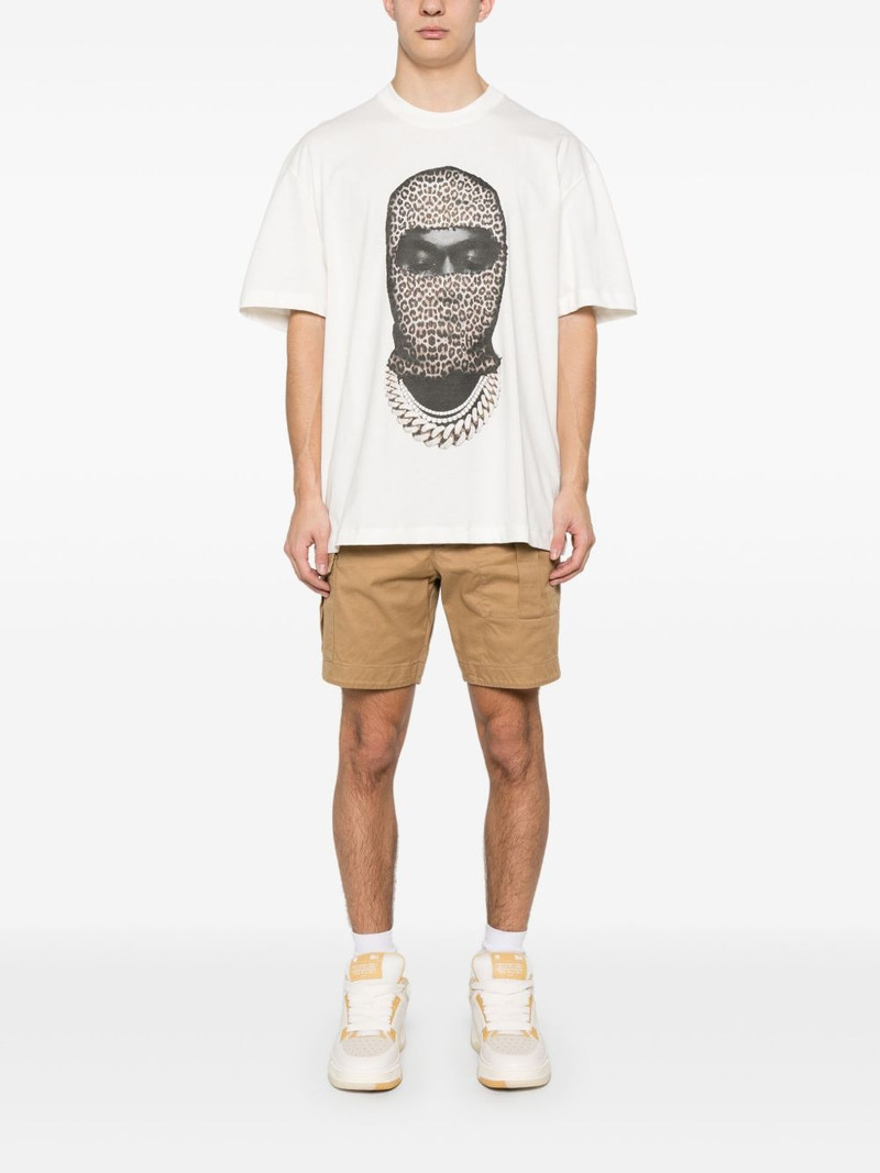 ih nom uh nit leopard-mask T-shirt outlook