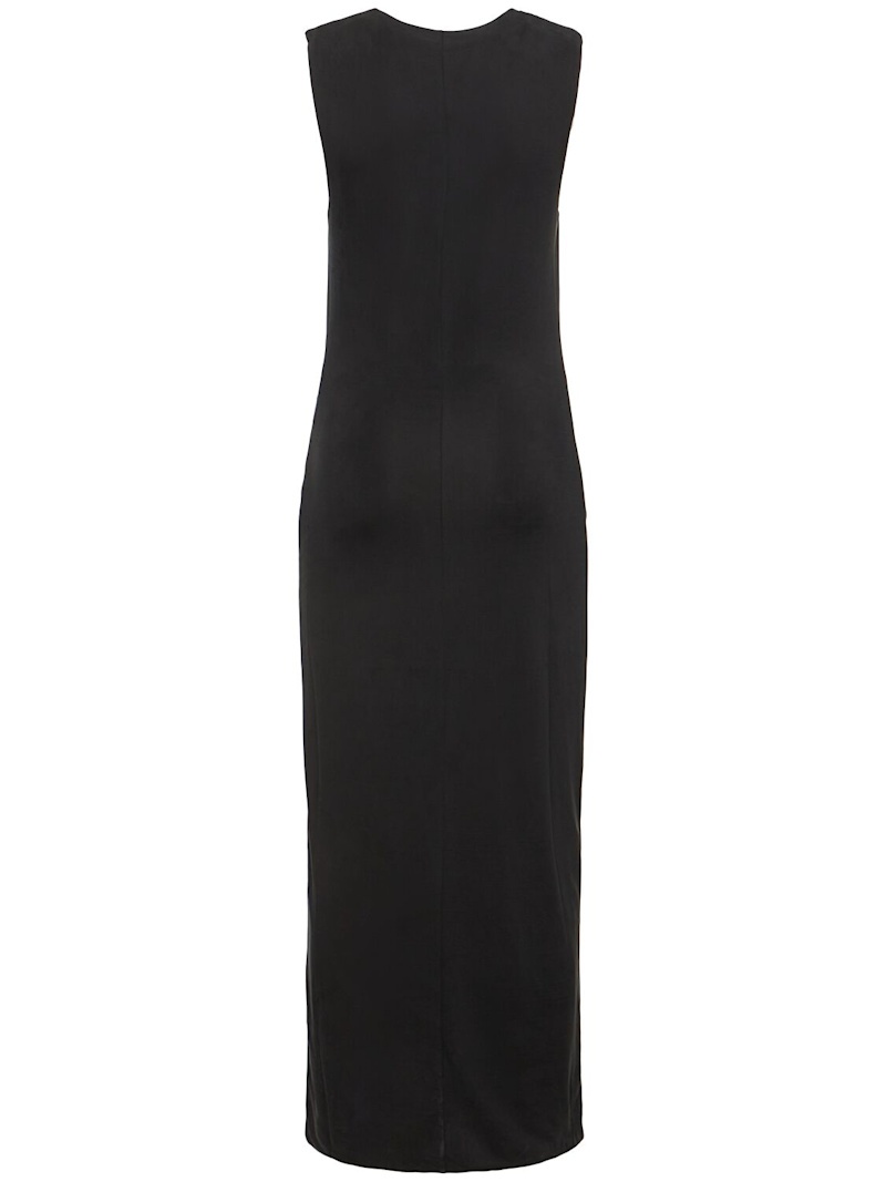 Cupro draped jersey midi dress - 3