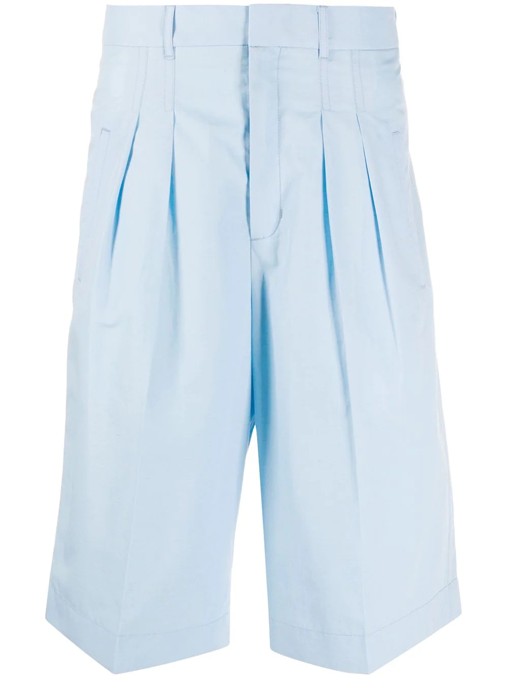 pleated bermuda shorts - 1