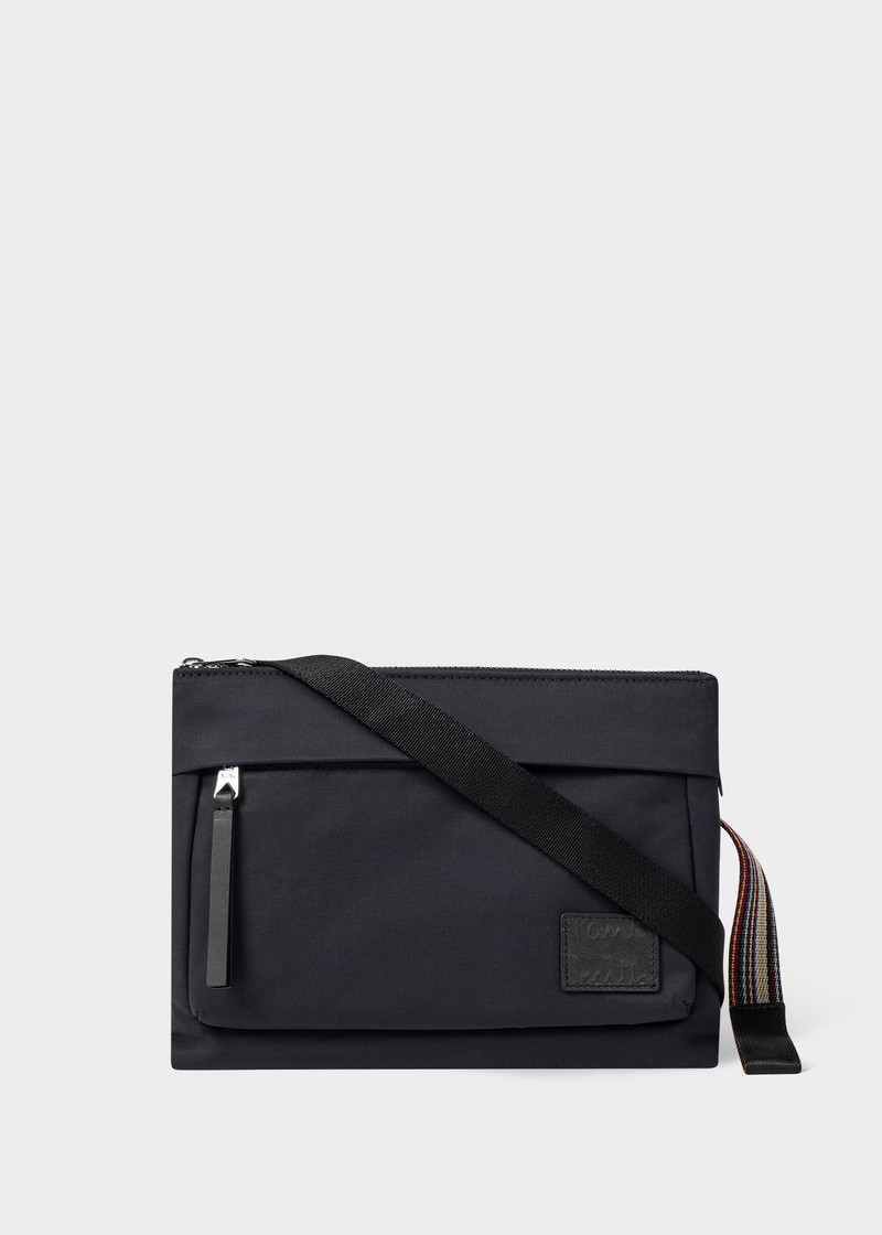 Navy Cotton-Blend Canvas Cross-Body Bag 1