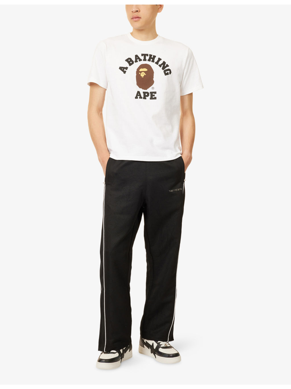 Bape College Graphic-Print Cotton T-Shirt - 2