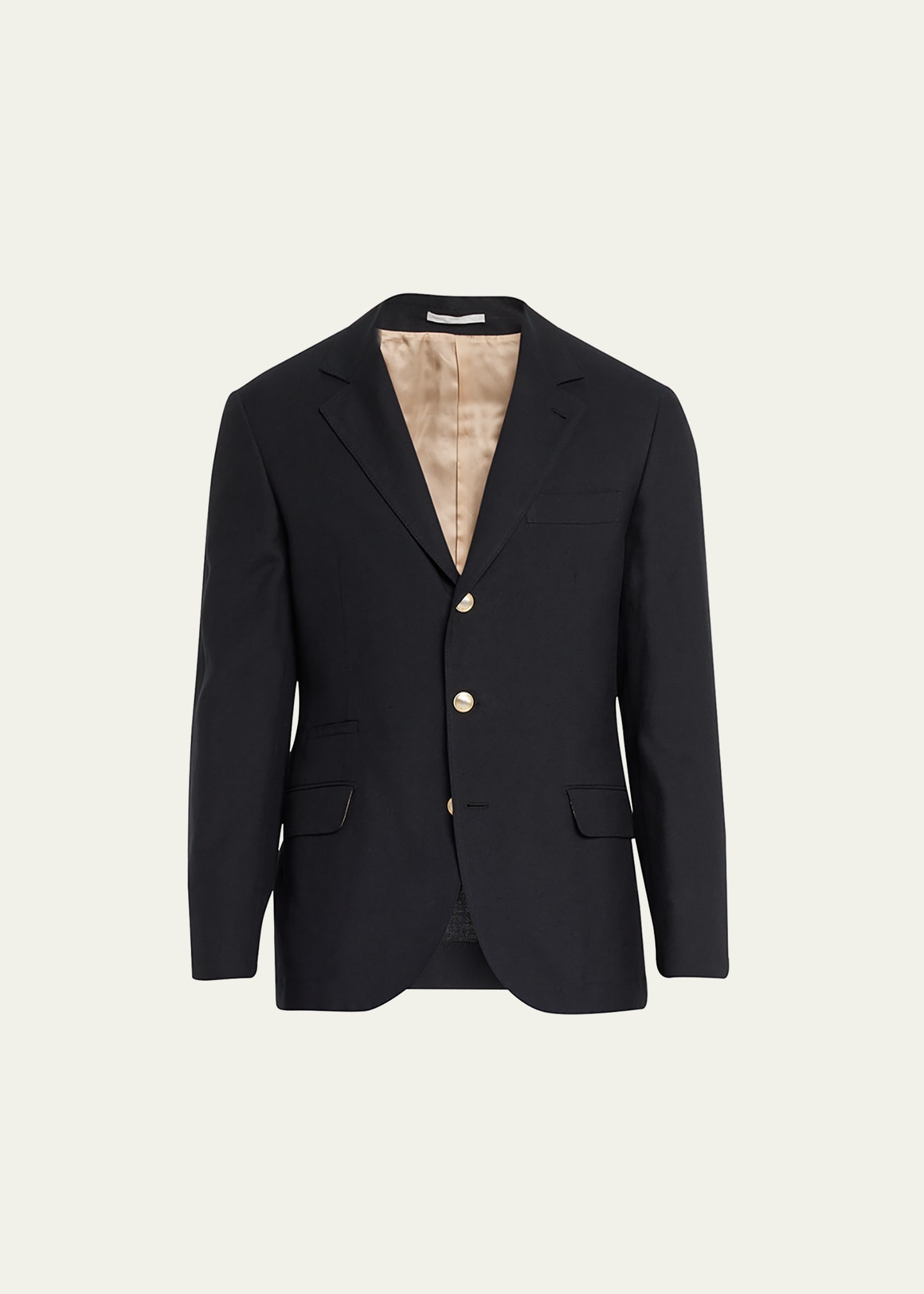 Men's Linen-Wool Solid Suit - 1
