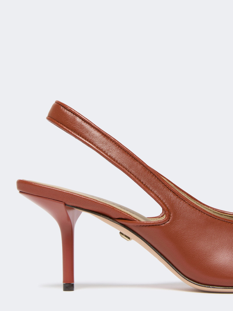 SOFTSLING Nappa leather slingbacks - RUST 4