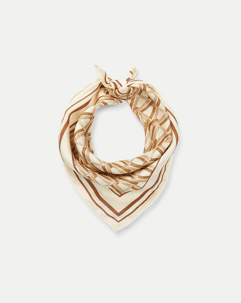 V-PRINT SILK SCARF - 3