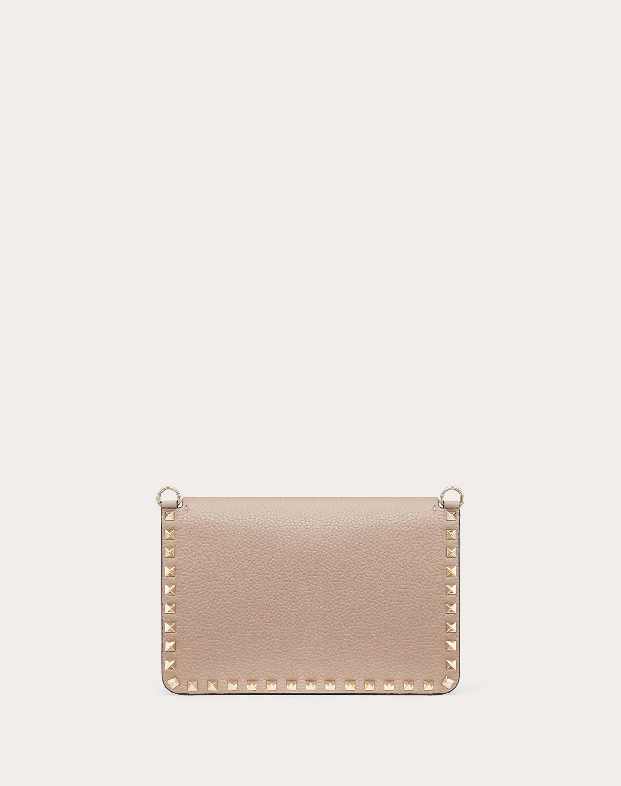 Small Rockstud Grainy Leather Crossbody Bag - 3