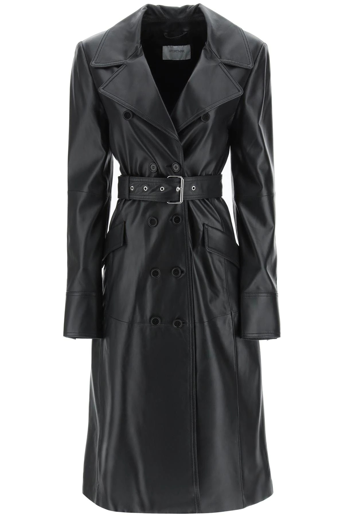 LEATHER TRENCH COAT - 1