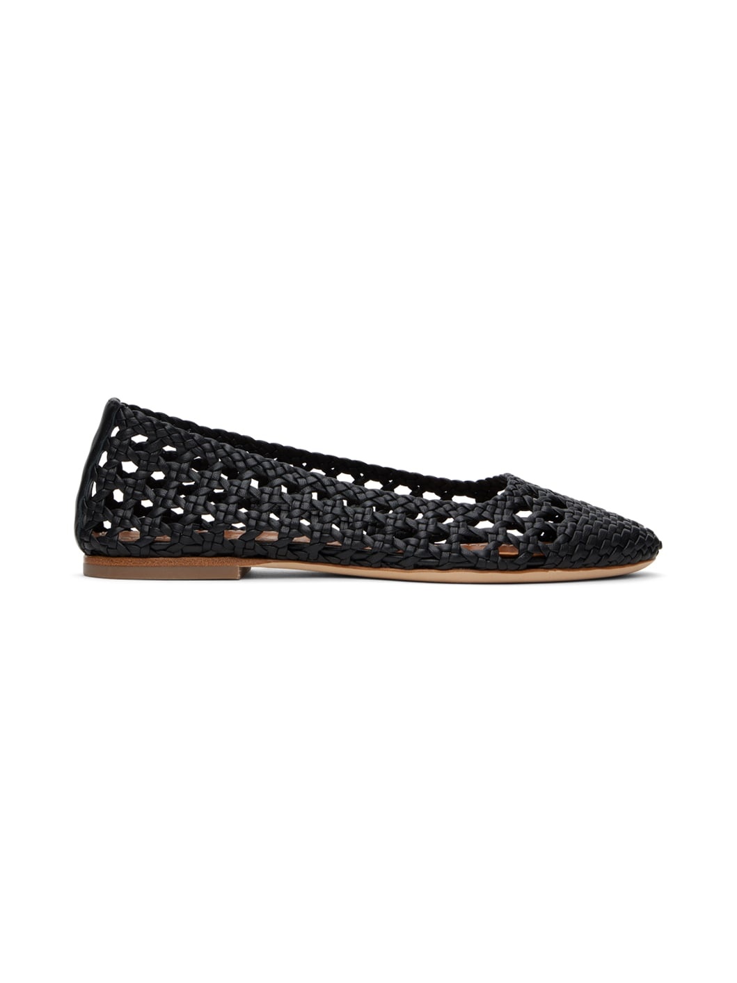 Black Nell Crochet Ballerina Flats - 1