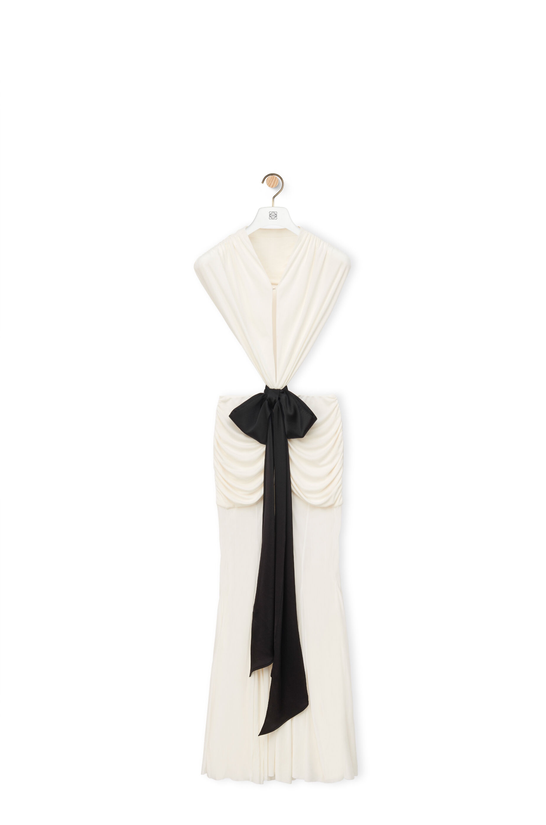 Draped bow dress in crepe jersey - 1