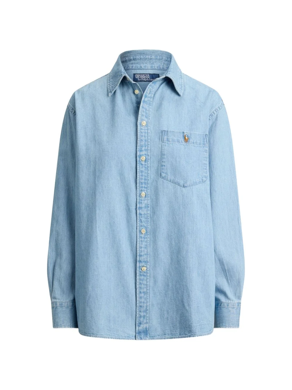 chest-pocket denim shirt - 1