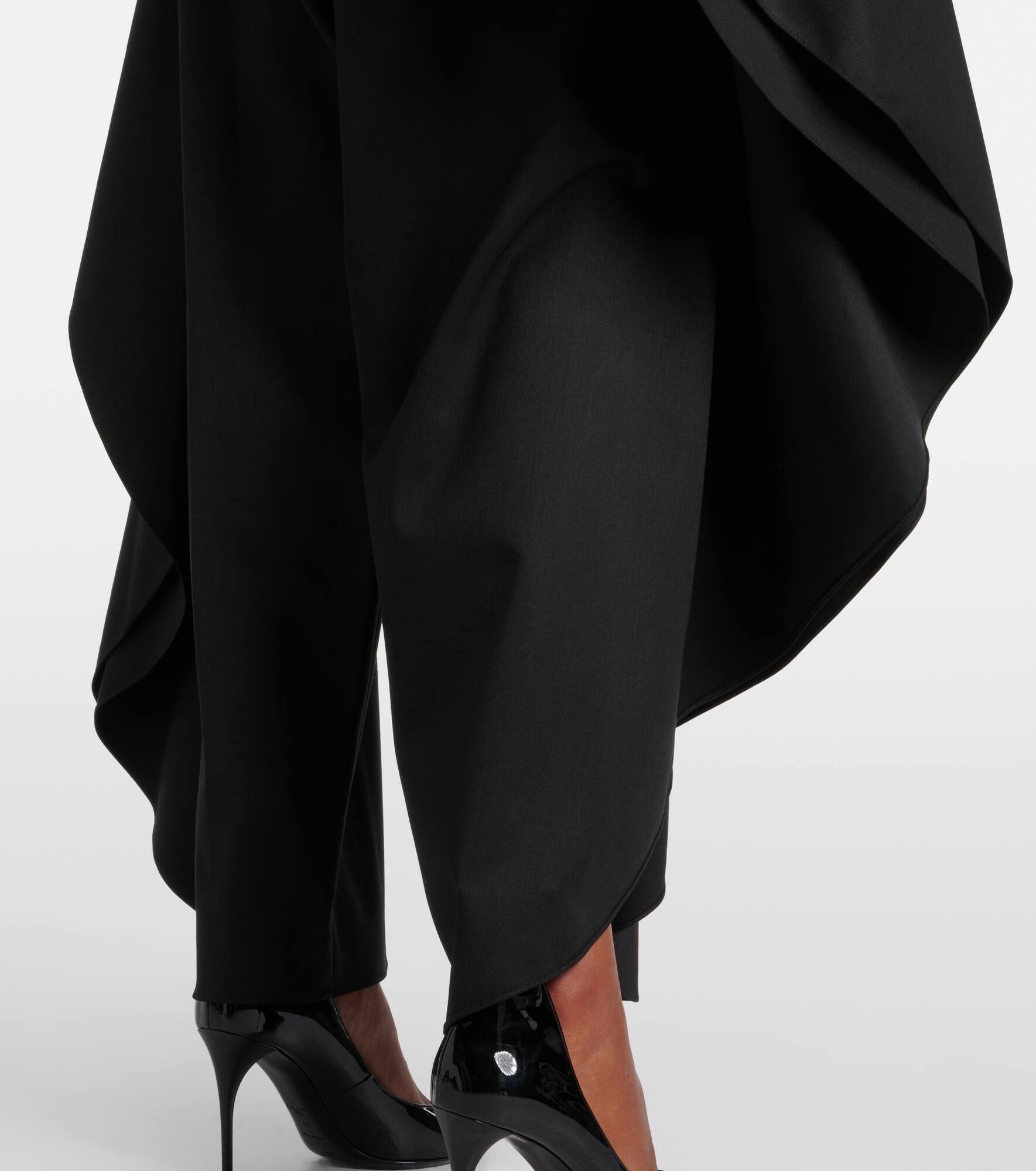 Open-back wool grain de poudre jumpsuit - 7