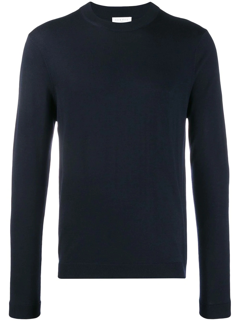 fine-knit crew neck jumper - 1