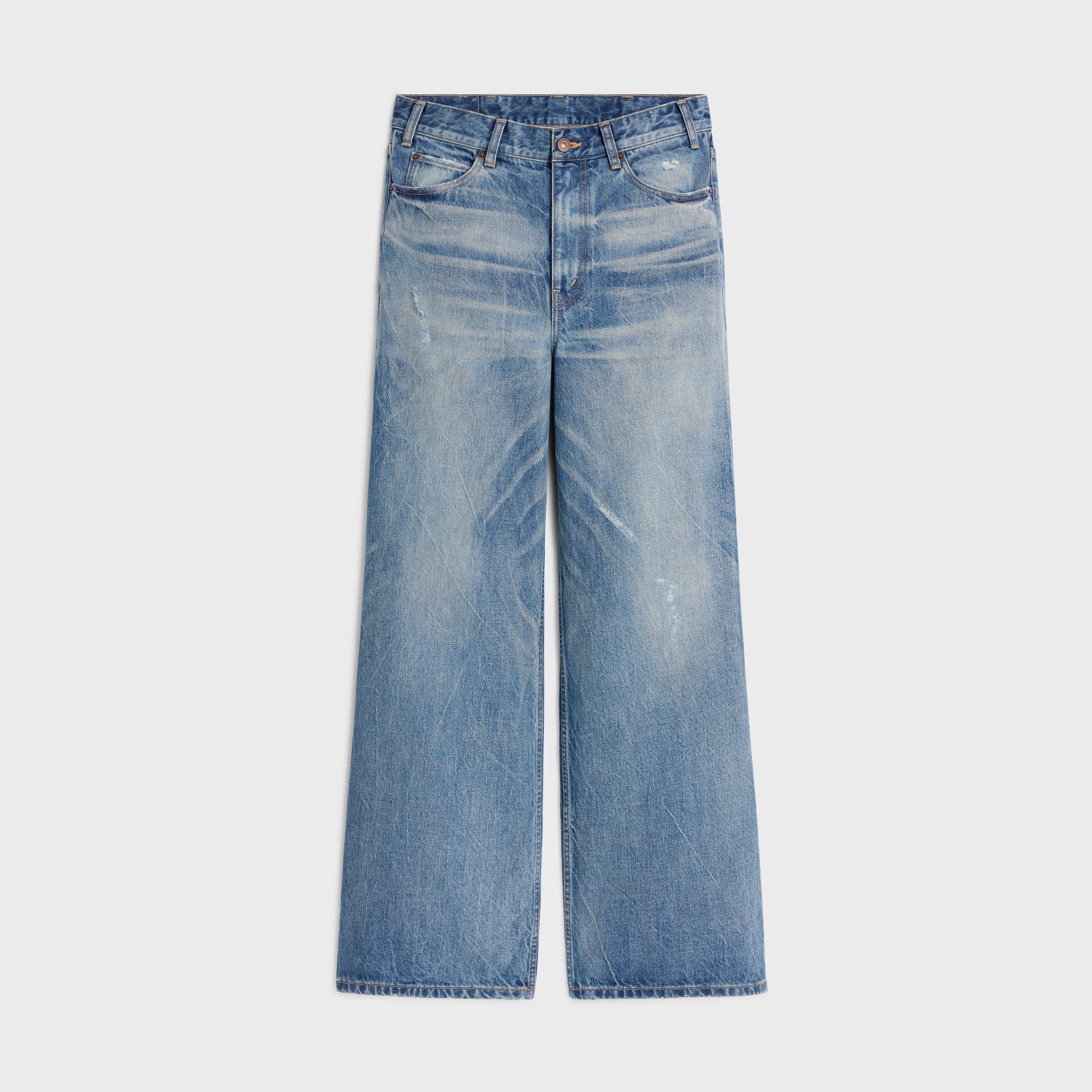 flared surf jeans in summer dazed wash denim - 1