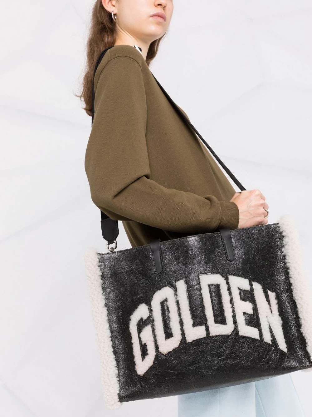 logo-embellished leather tote bag - 3