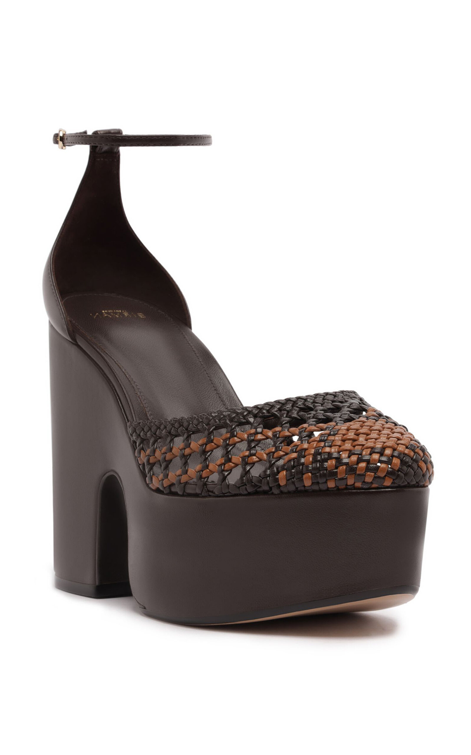 Thalita Leather Platform Sandals brown - 4