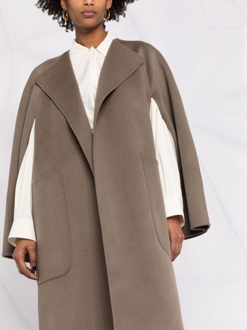 Doublé patch-pocket cape coat - 5