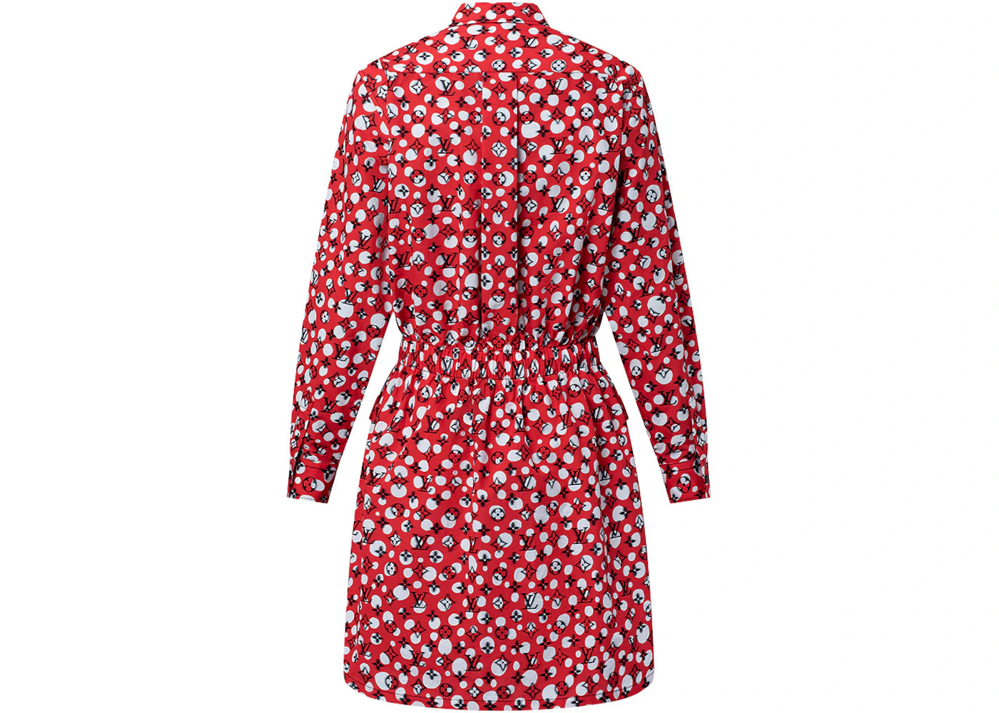 Louis Vuitton x Yayoi Kusama Infinity Dots Monogram Shirt Dress Rouge Vif/Red/White - 2
