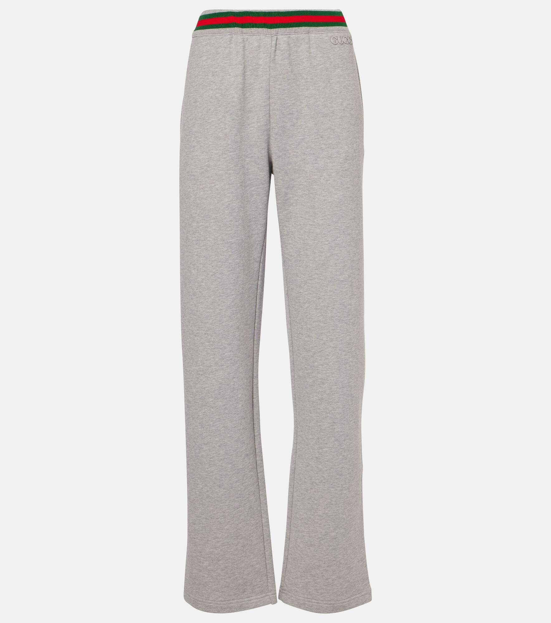 Web Stripe cotton jersey sweatpants - 1