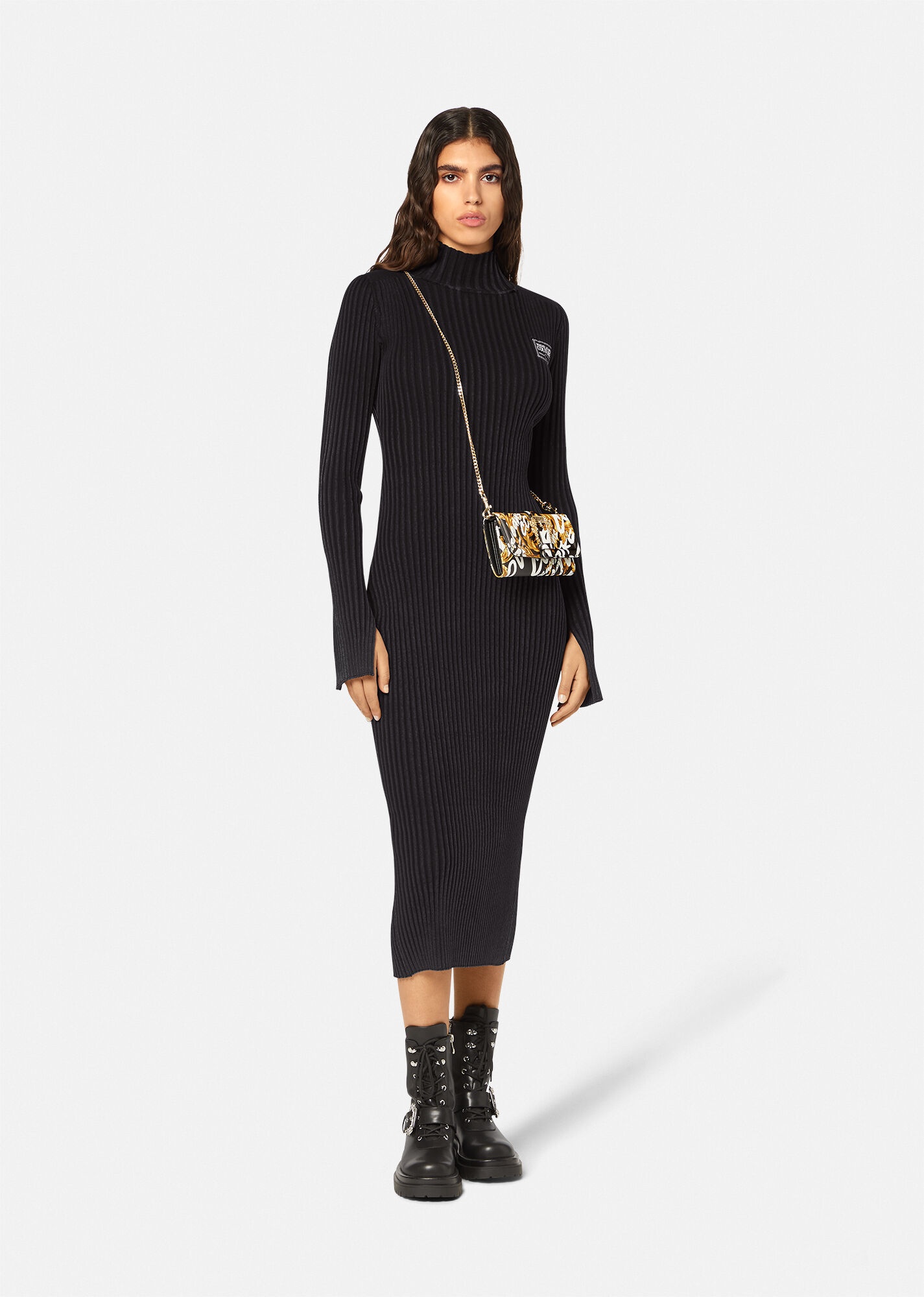 Logo Ribbed Midi Dress - 2