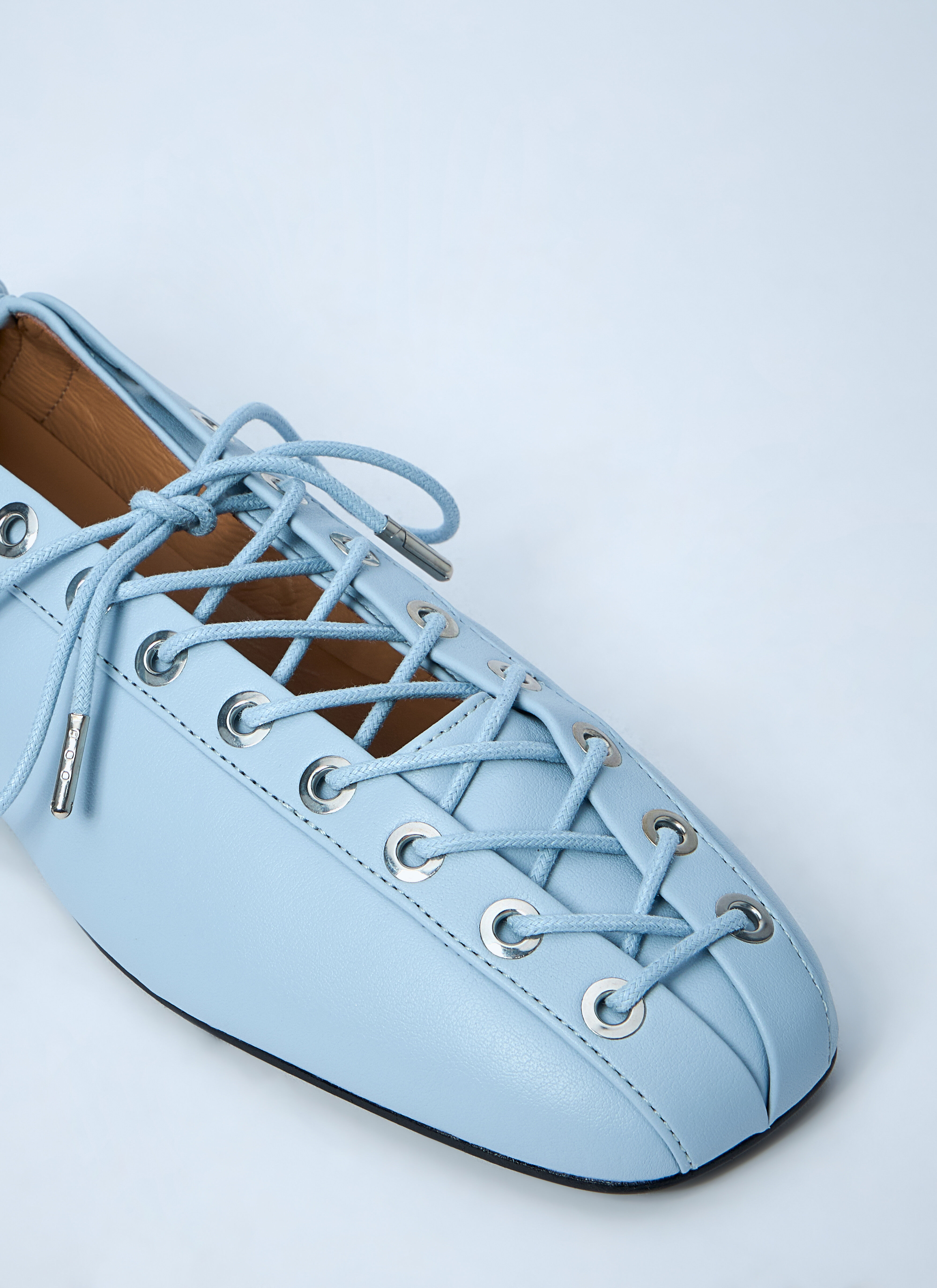 Eyelets Lace Up Ballerina - 3
