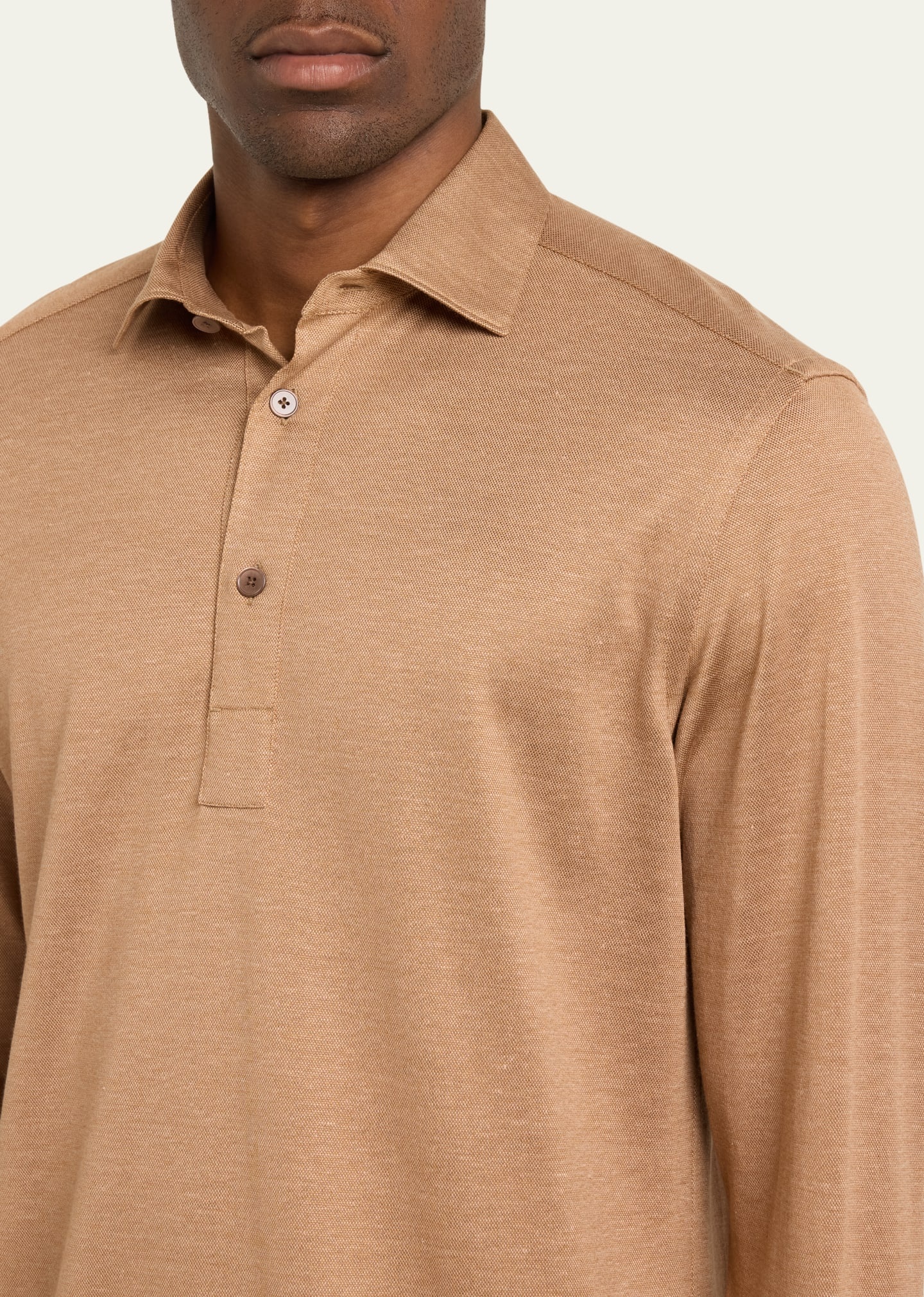 Men's Crossover Blend Long-Sleeve Polo Shirt - 5