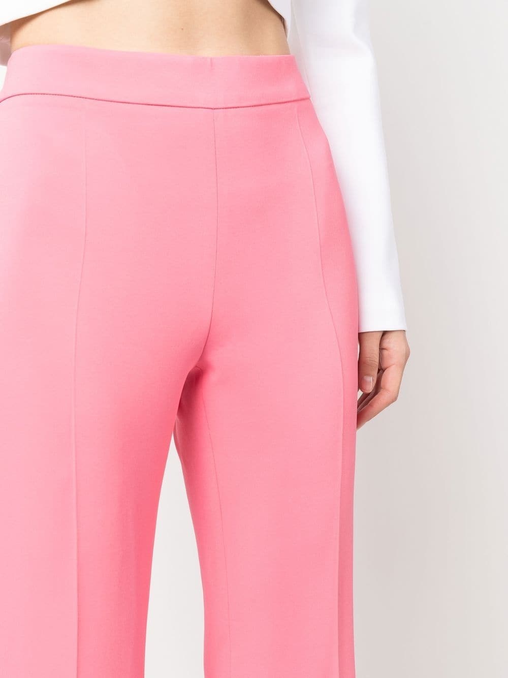 pressed-crease flared trousers - 5