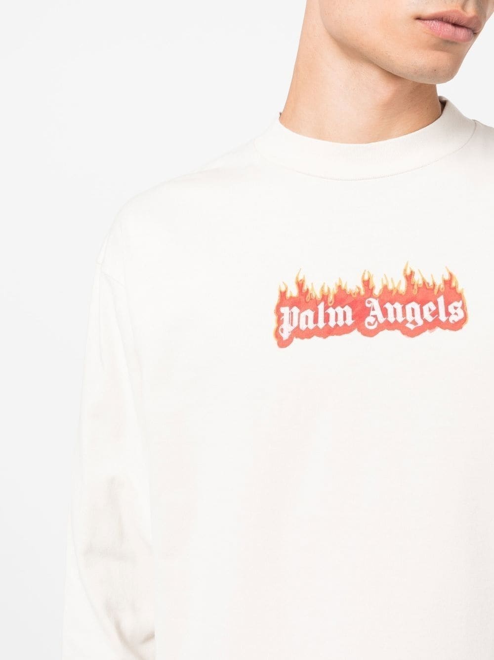 logo-print crew neck sweatshirt - 5