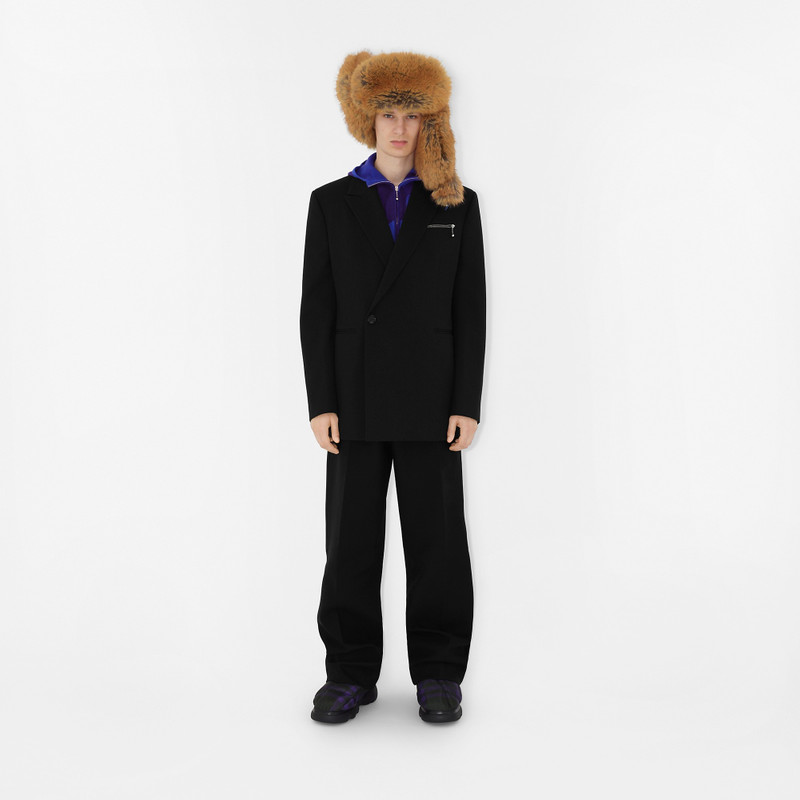 Faux Fur and Nylon Trapper Hat 3