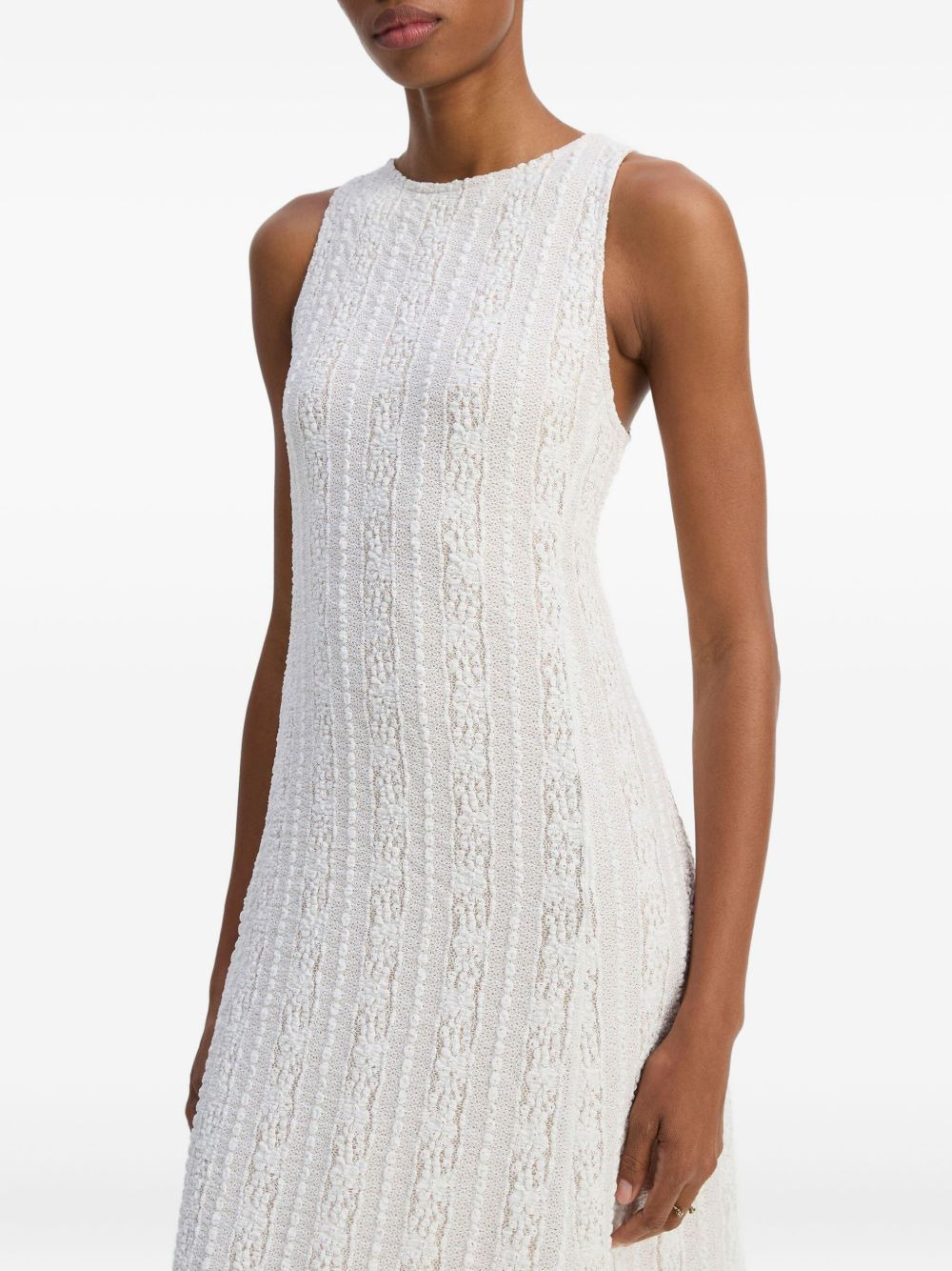 sleeveless lace dress - 1