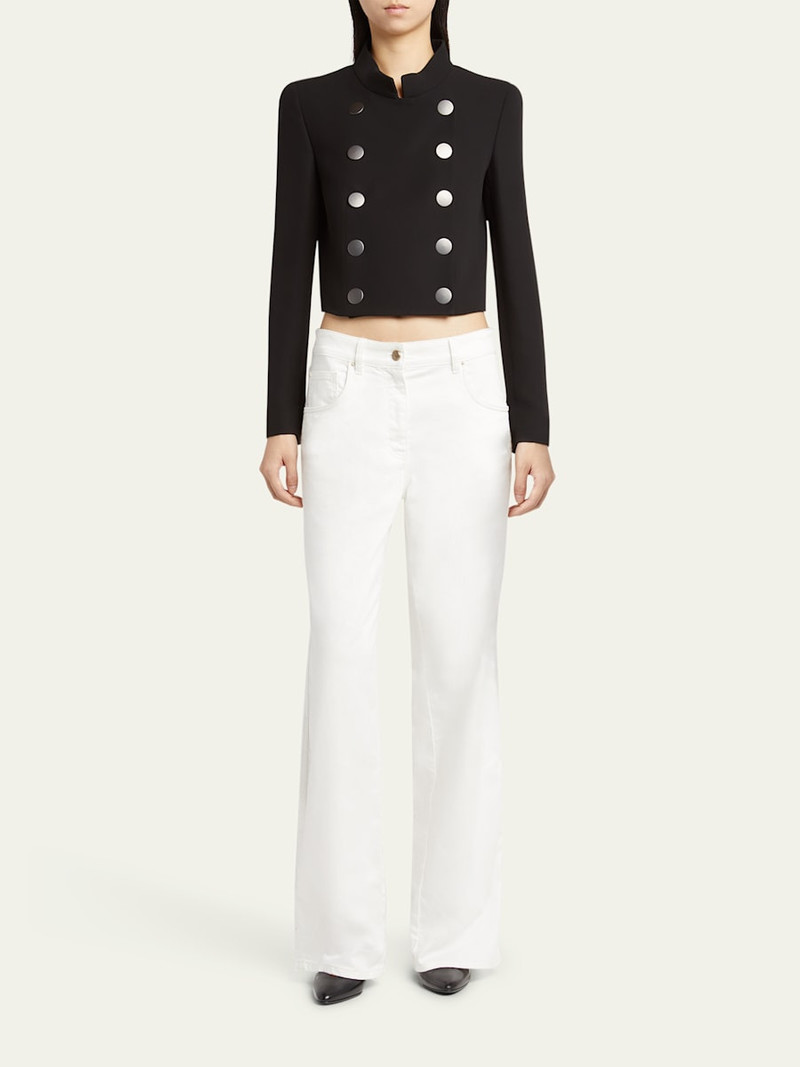 GIORGIO ARMANI Wide Leg Stretch-Cotton Jeans outlook