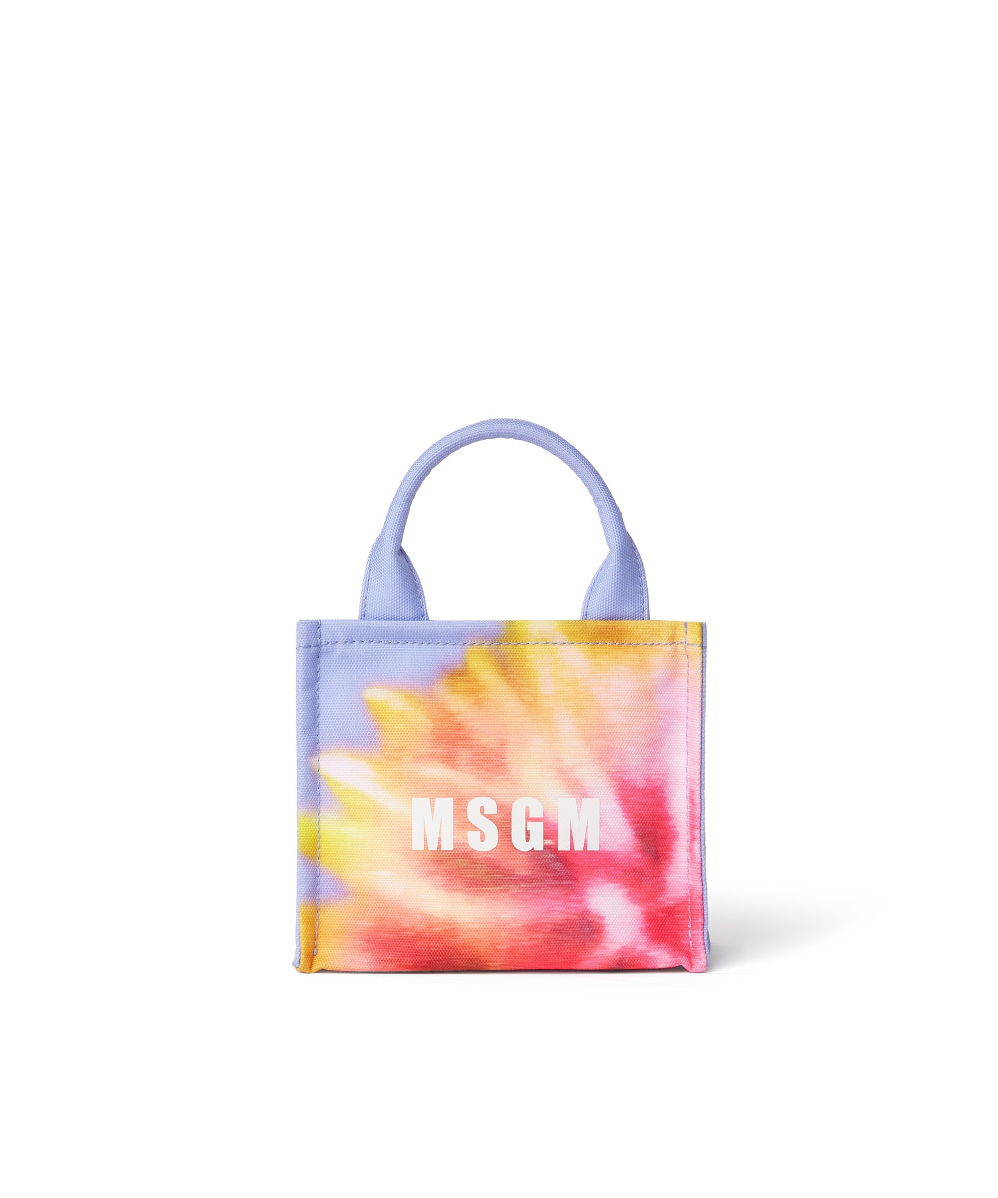 Mini canvas tote with "desert flower" print - 1
