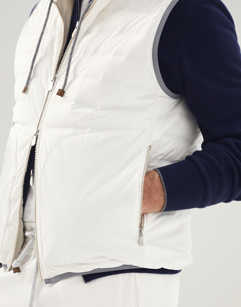 Bonded nylon lightweight down vest 3