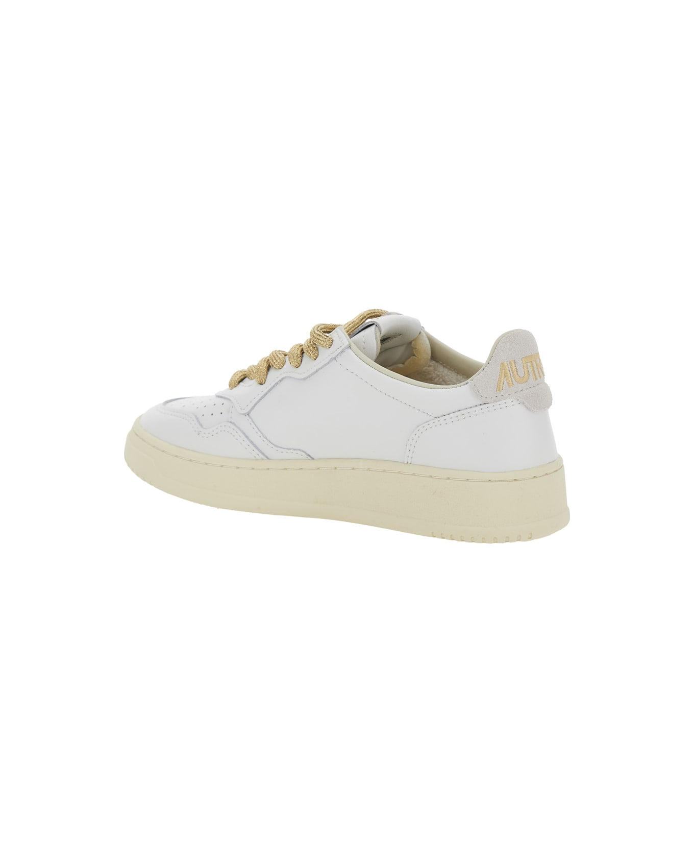 Medalist White Low Top Sneakers With Lace-up Closure In Leather Woman - 3
