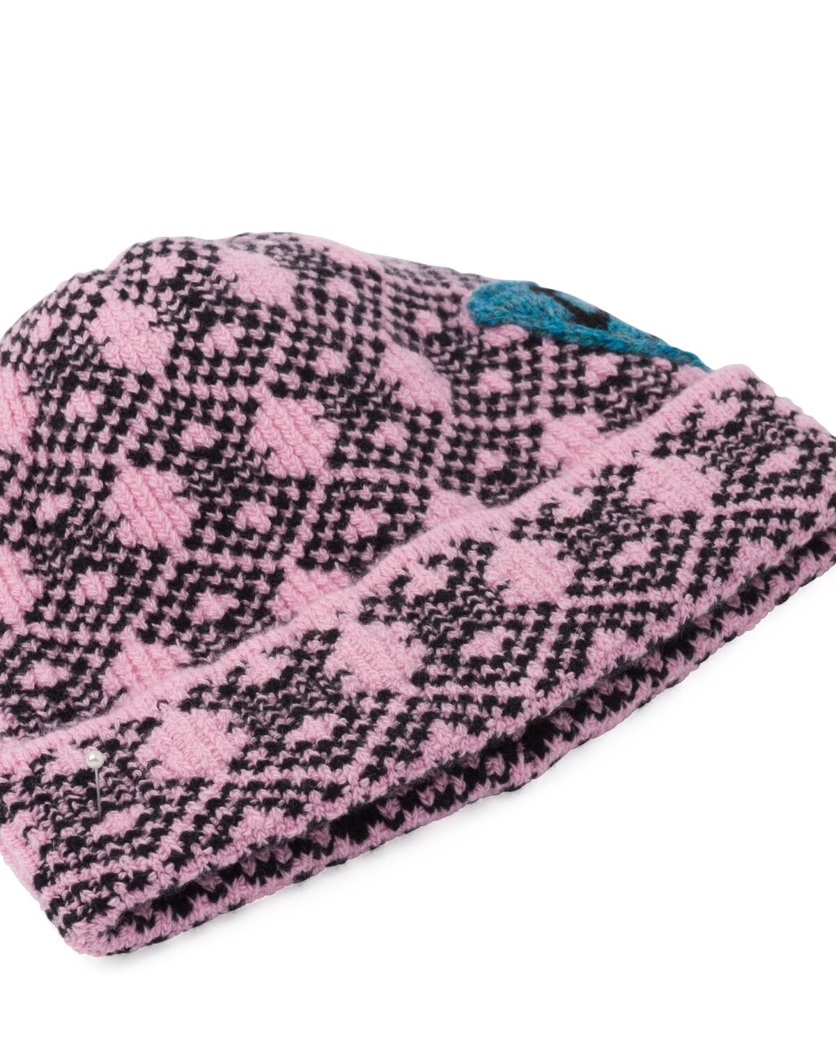 Wool and cashmere jacquard beanie - 2