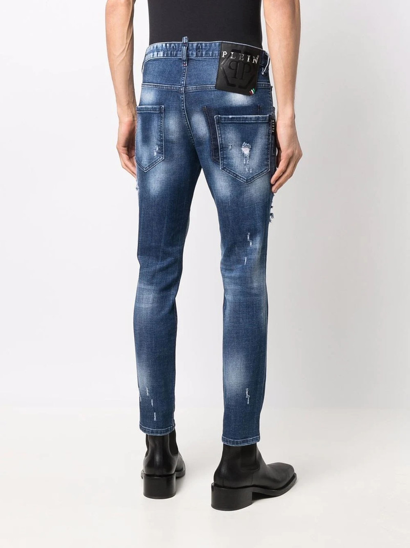 ripped-detailed skinny jeans 4