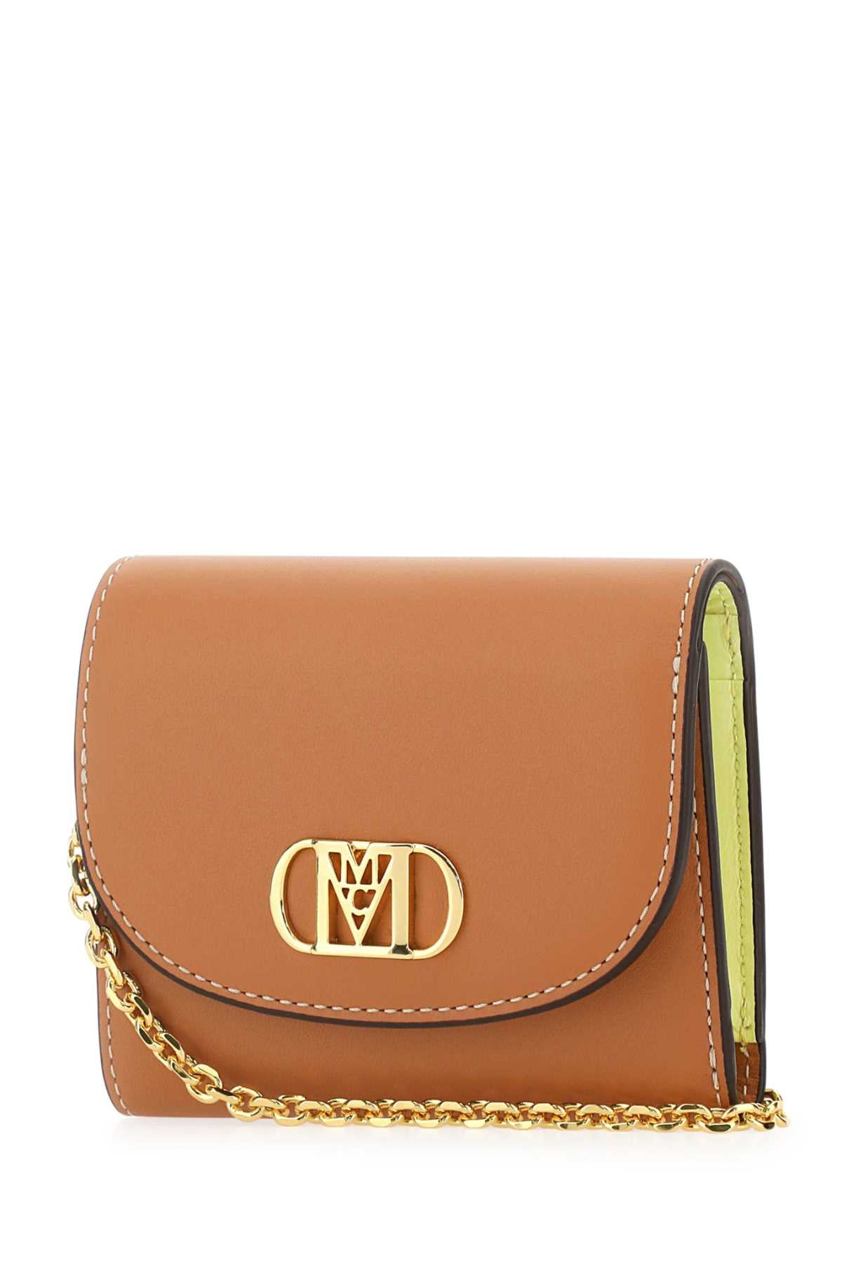 Mcm Unisex Caramel Leather Mini Mode Travia Wallet - 2