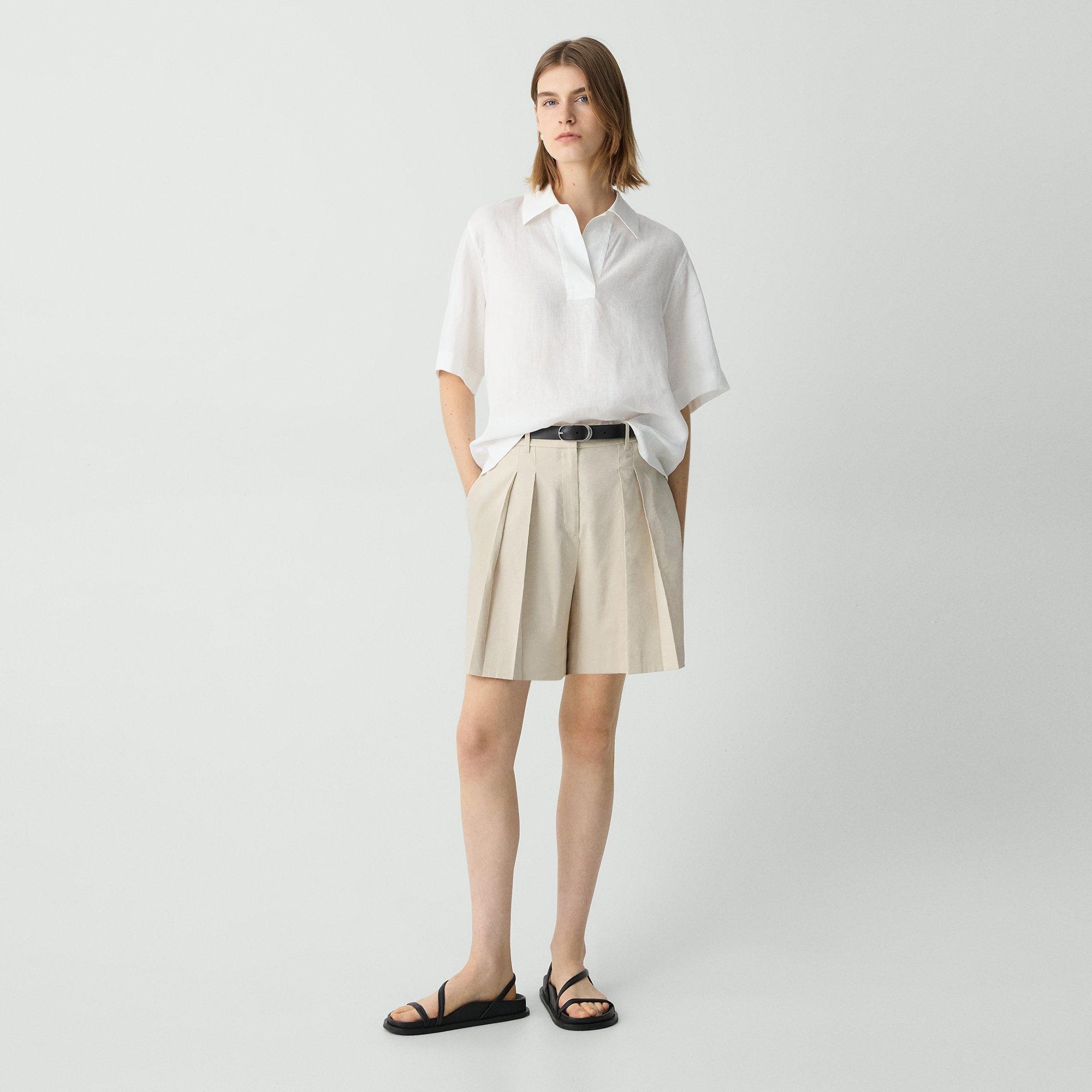 Pleated Short in Good Linen - 2