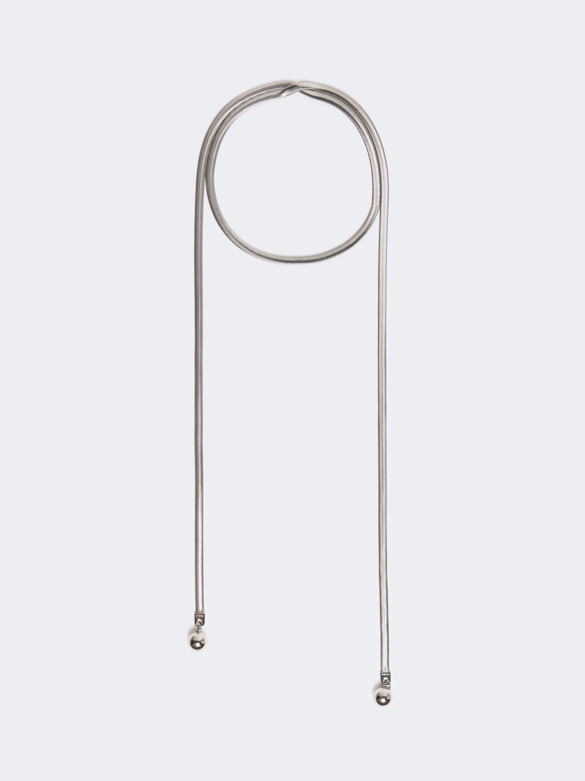 Sphere-detail metal necklace - PALLADIUM - 1