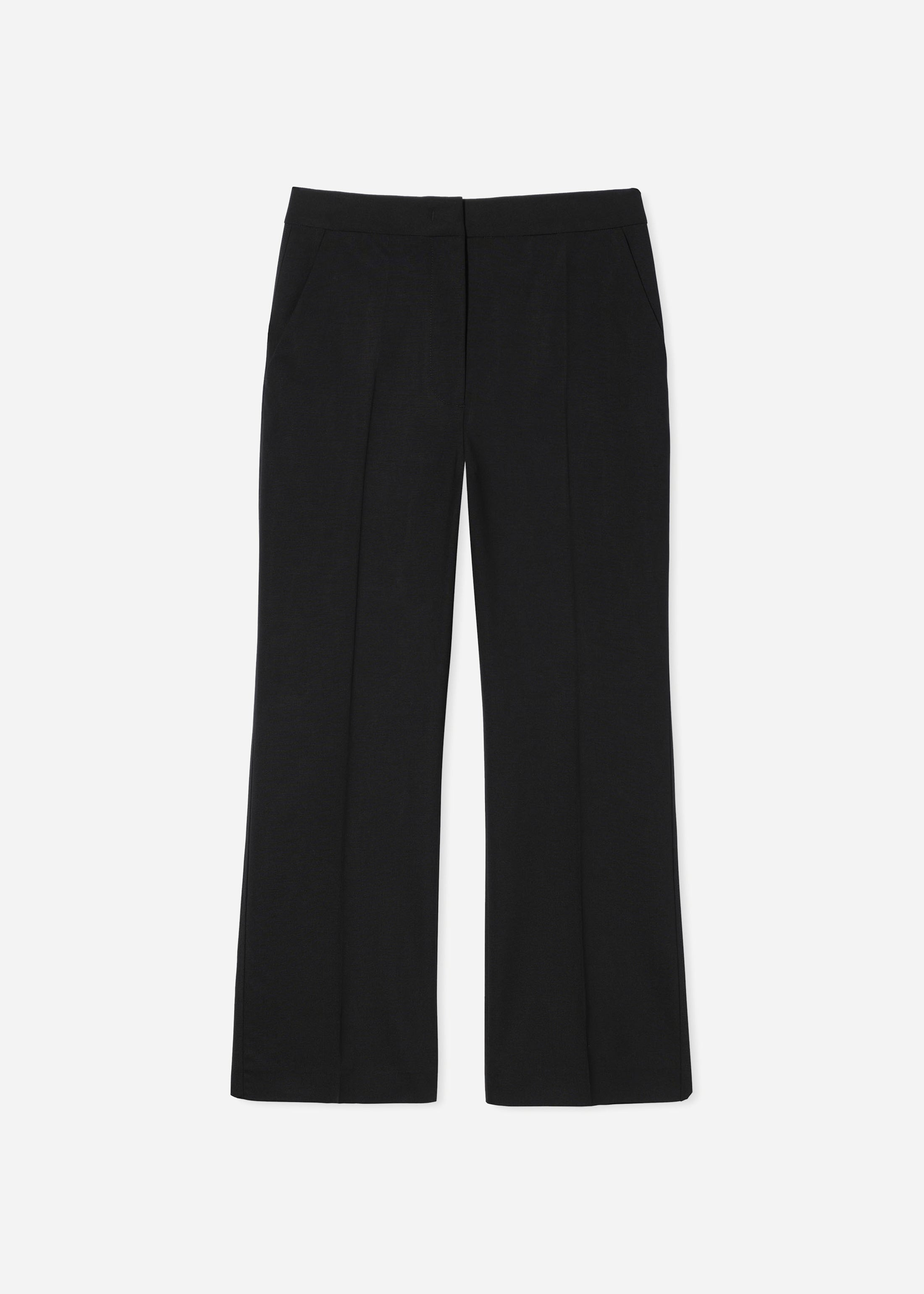 Cropped Cigarette Trouser in Virgin Wool - 1