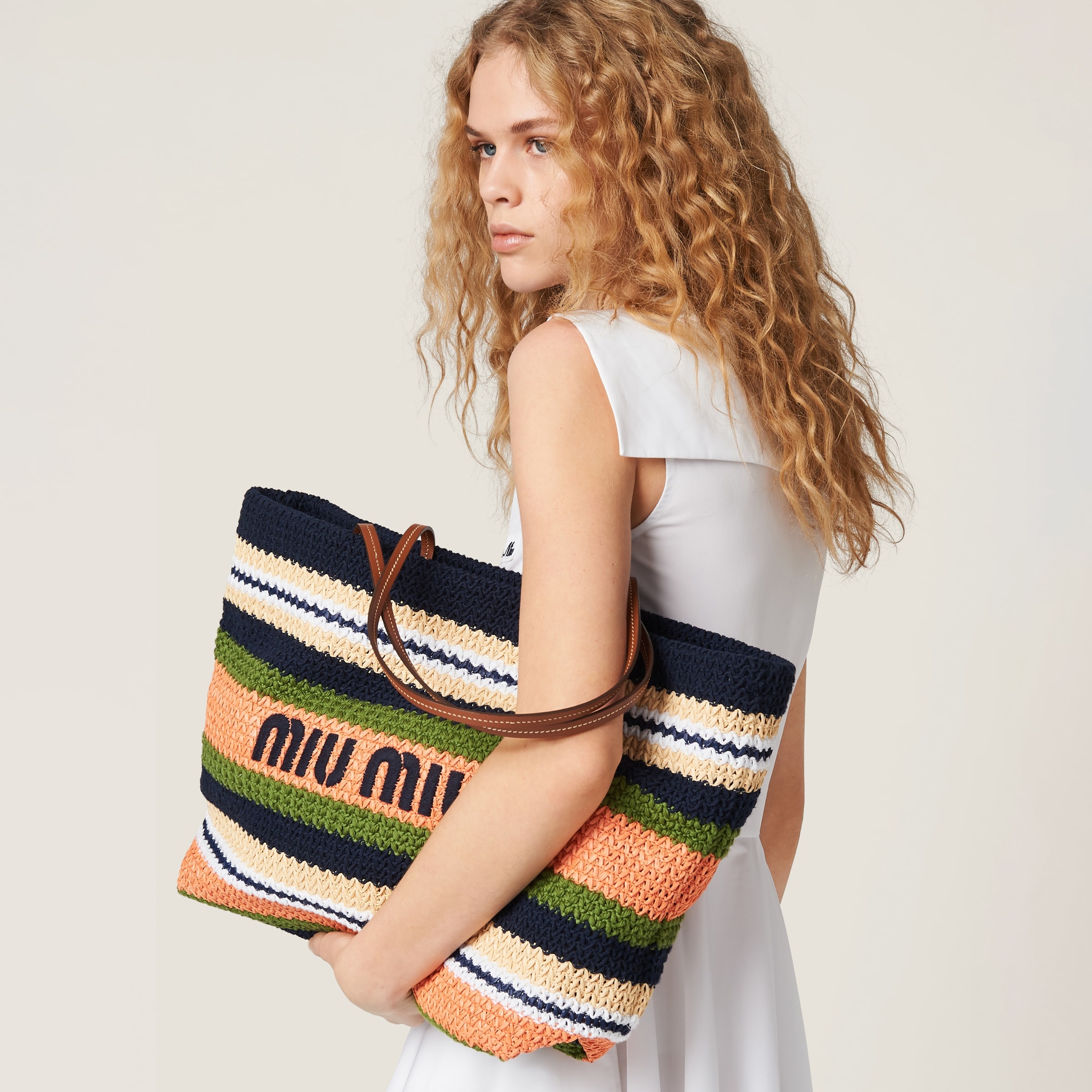 Woven fabric tote bag 5