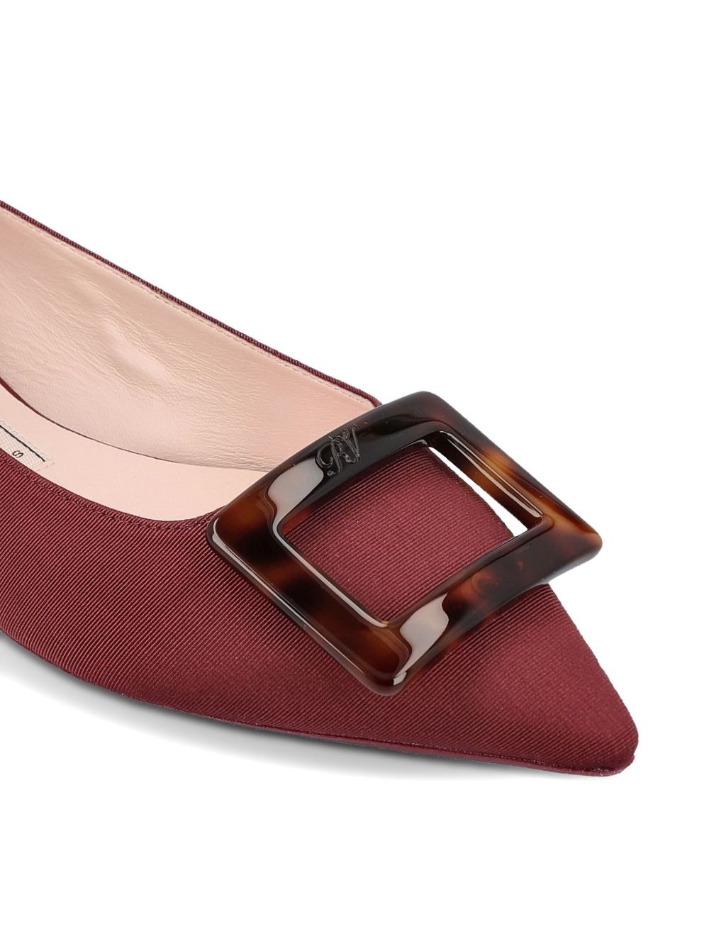 buckle-detail pointed-toe flat pumps - 3