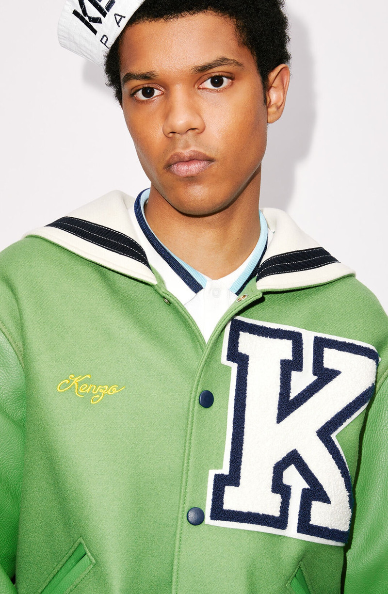 'Sailor Varsity' wool and leather jacket 6