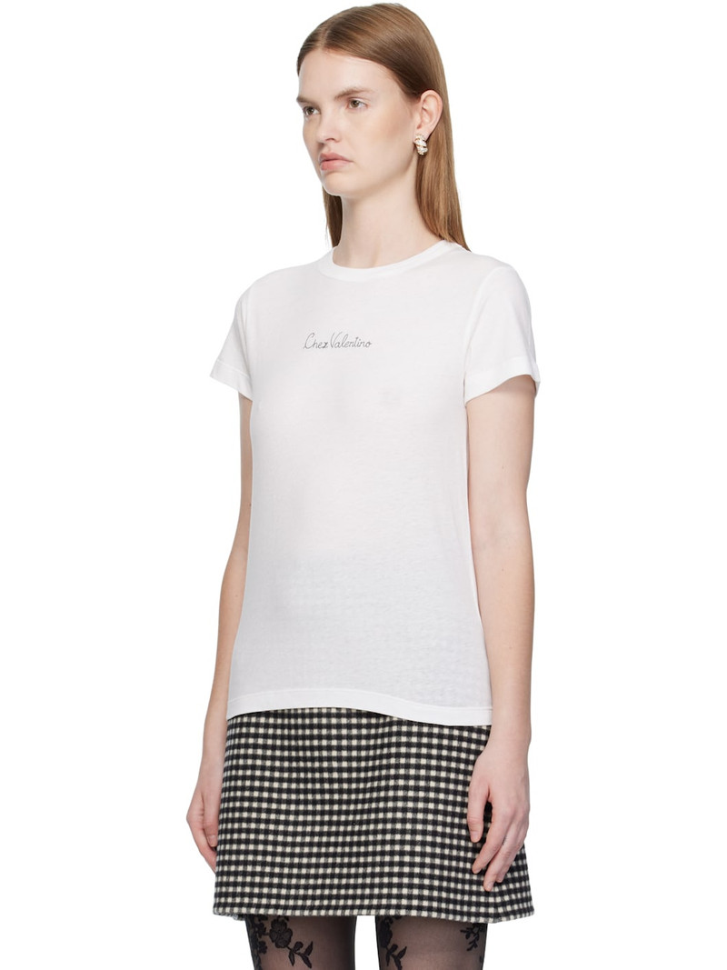 Valentino White Cotton T-shirt outlook