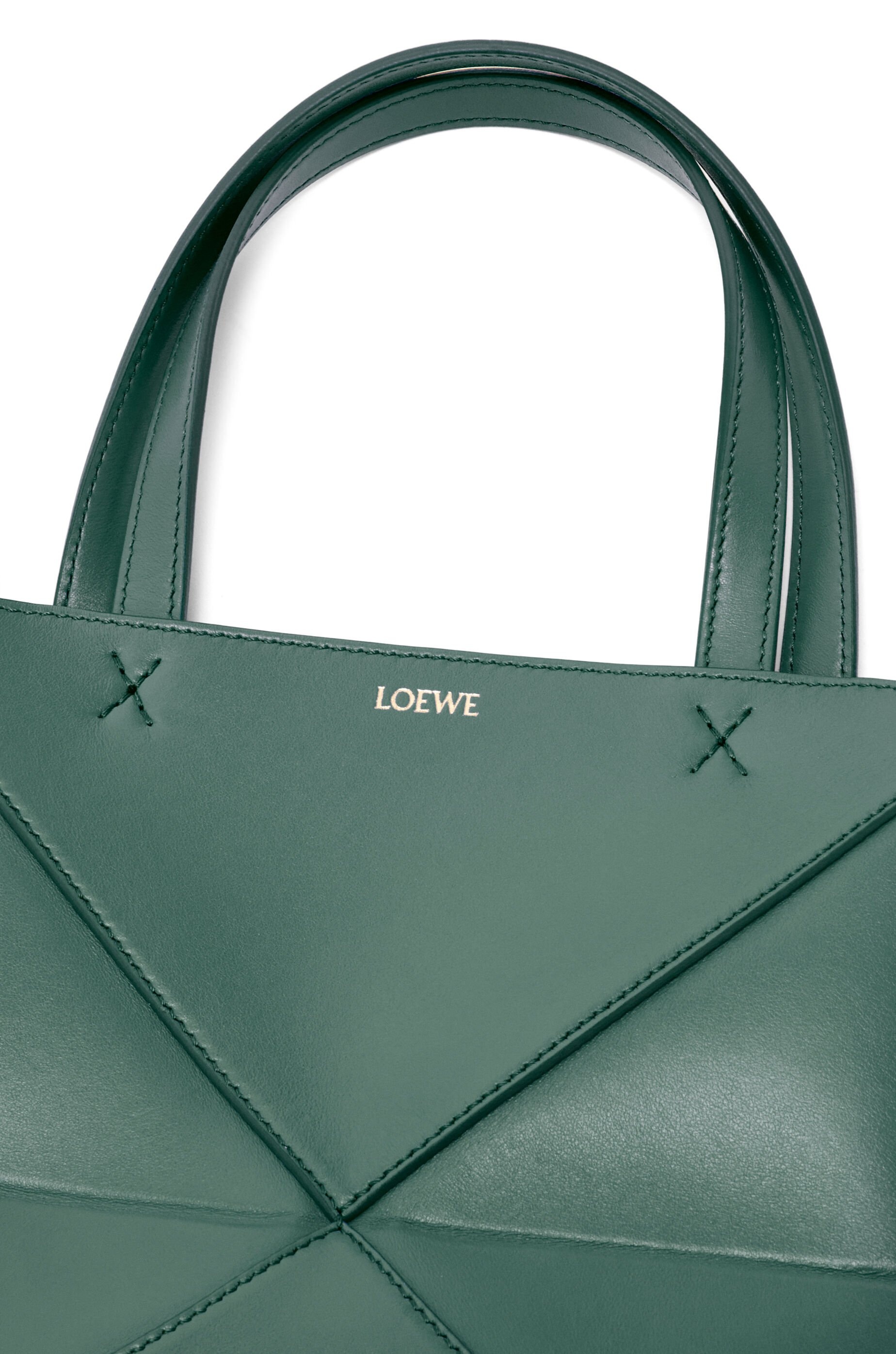 Mini Puzzle Fold tote in shiny calfskin - 9