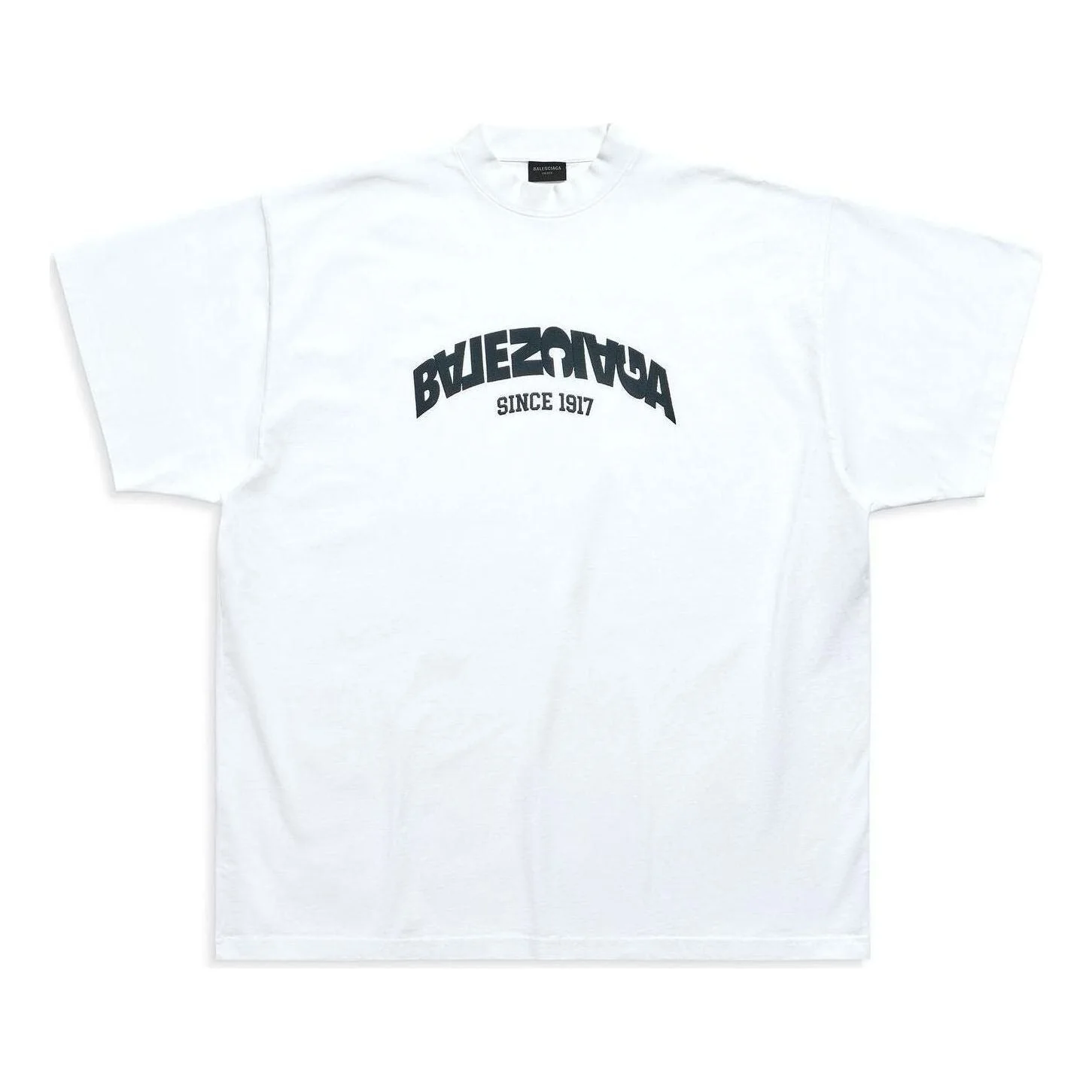 Balenciaga Back Flip T-shirt Oversized White Black' 739028TPVF99040 - 1