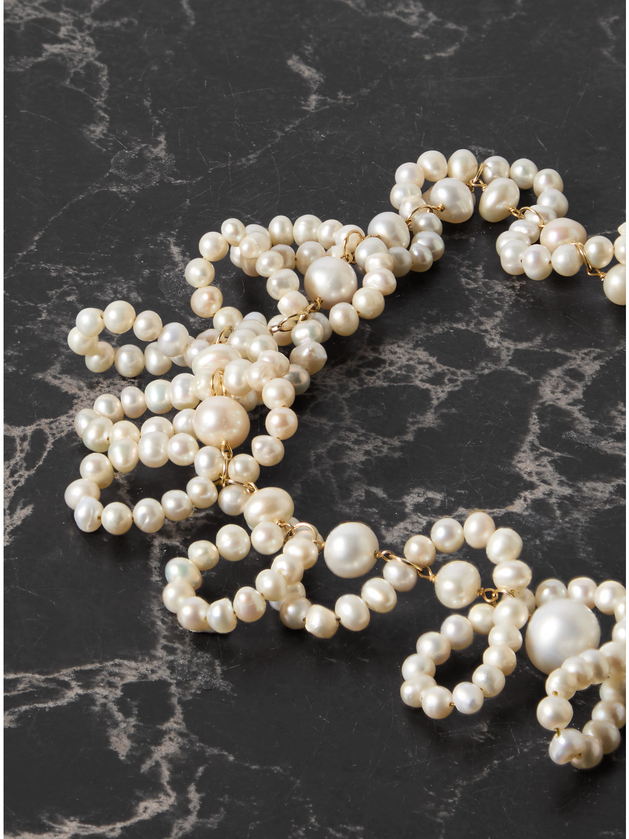 When We Were Young Recycled Gold Vermeil Pearl Necklace - 4