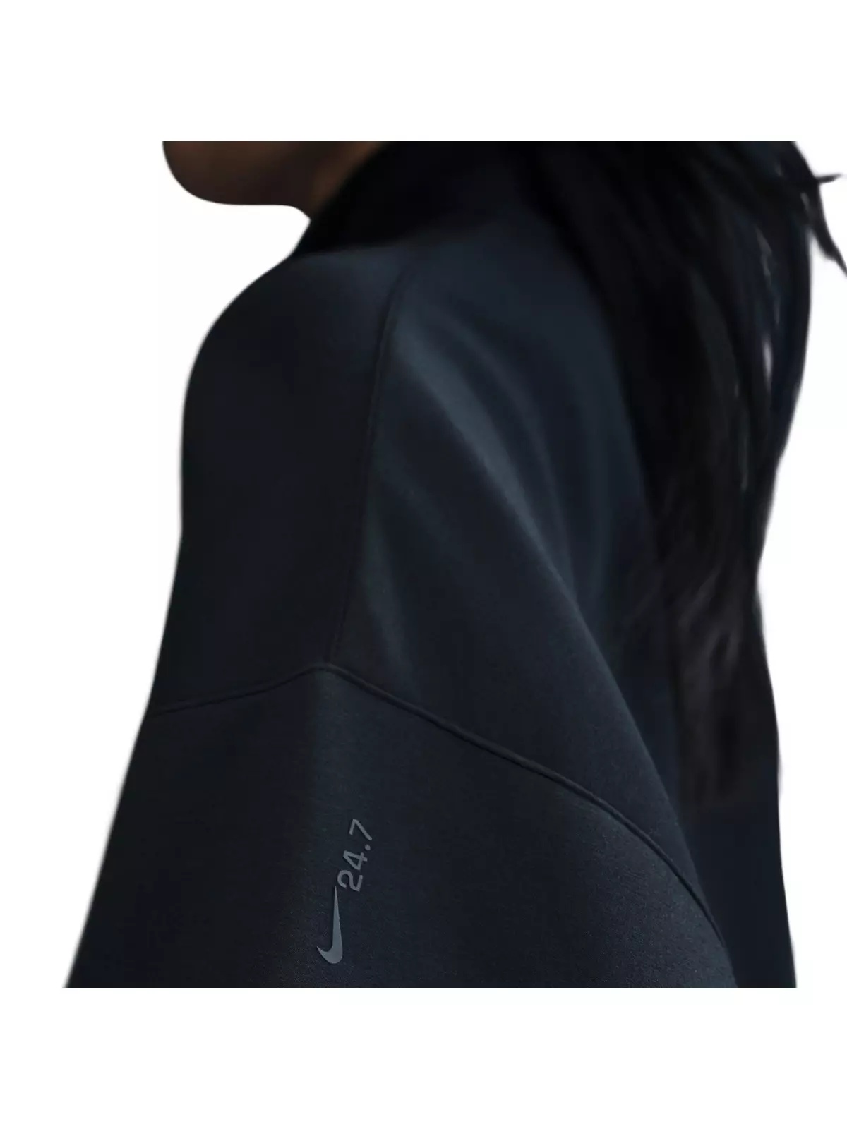 Women's 24.7 ImpossiblySoft Dri-FIT Oversized 1/2-Zip Top -Black - 6