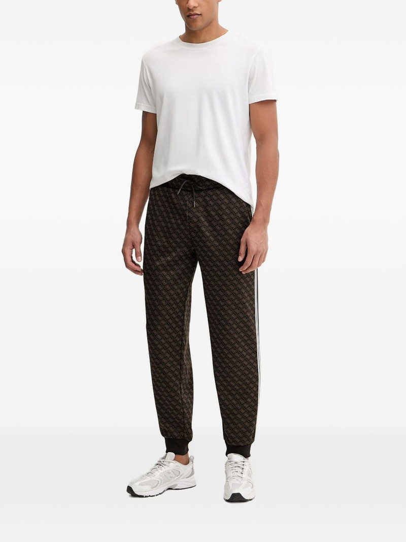 GUESS USA monogram-print side-stripe track pants outlook