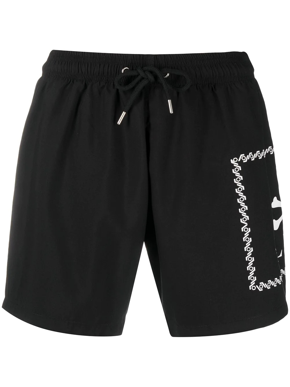 skull logo-print swim shorts - 1