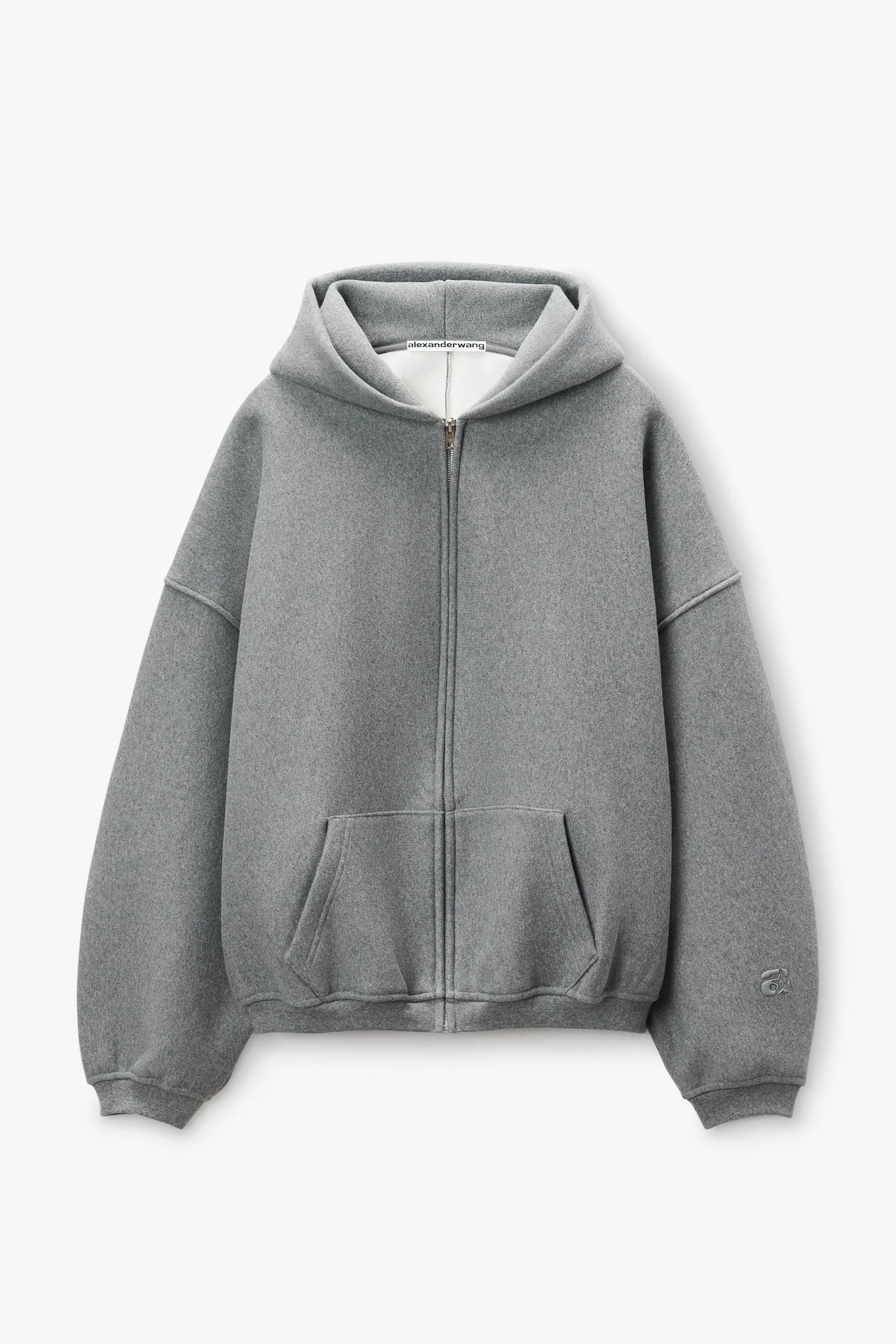 star zip-up hoodie in dense fleece - 1